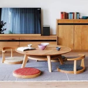 میز و صندلی ناهارخوری چوبی ژاپنی لوسترسازان