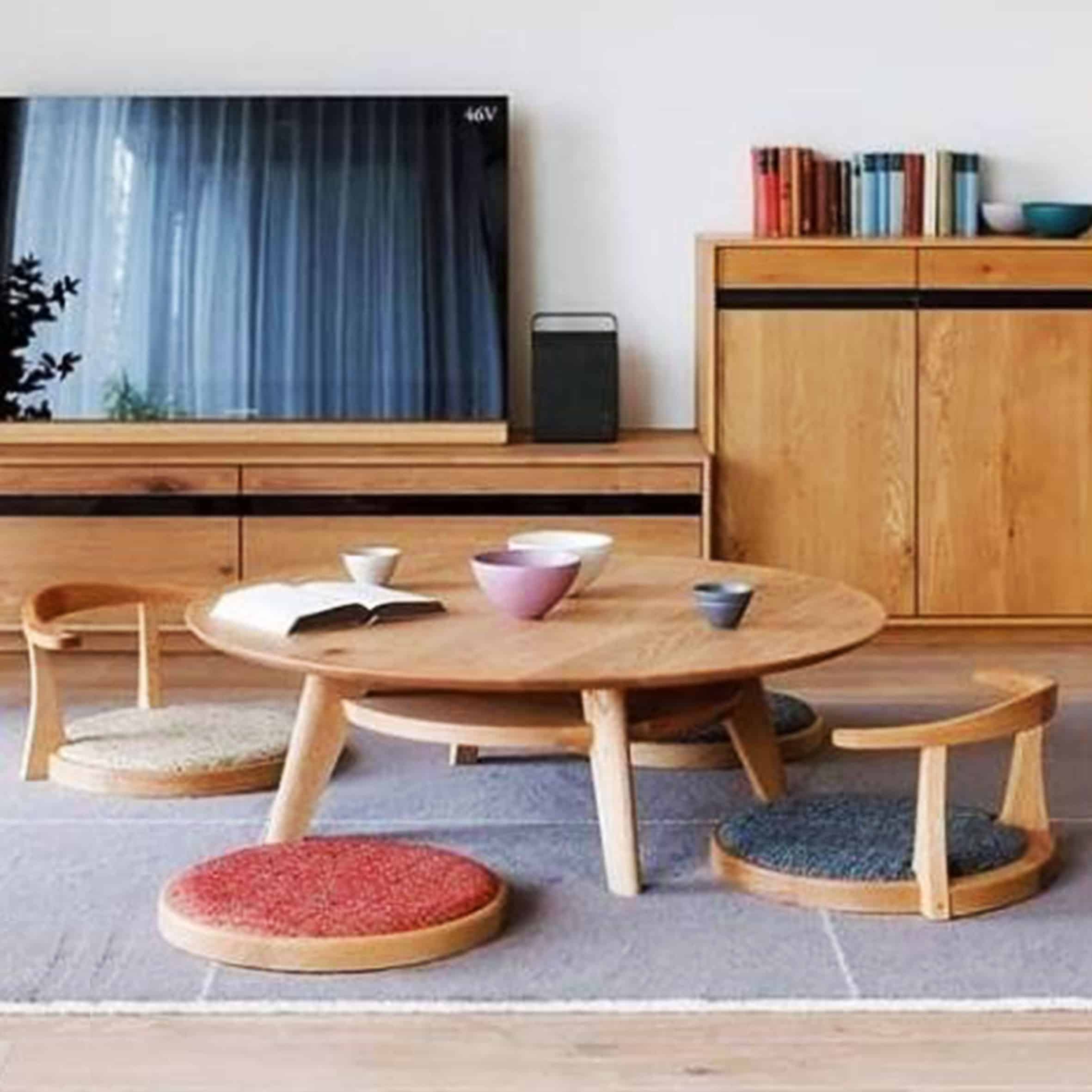 میز و صندلی ناهارخوری چوبی ژاپنی لوسترسازان