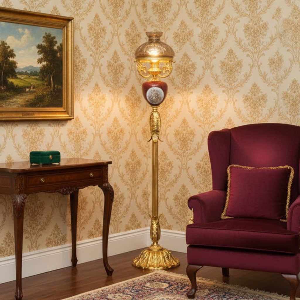 آباژور ایستاده زرشکی