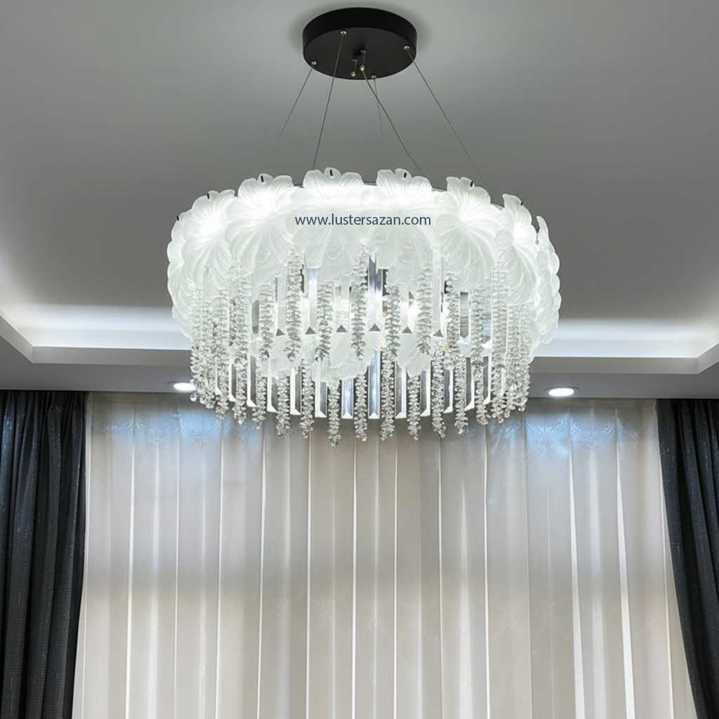 لوستر مدرن جدید برگی