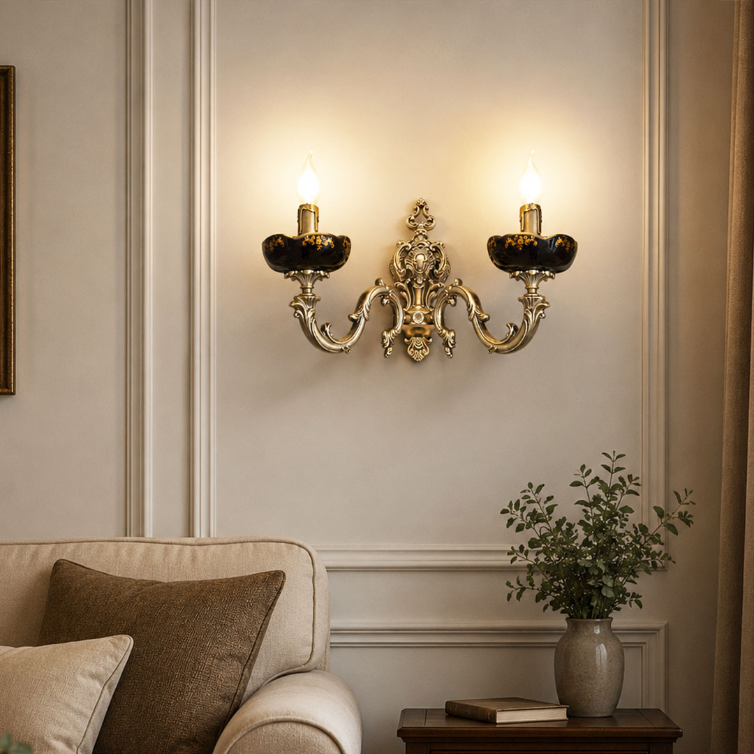 لوستر دیواری کلاسیک D1143-2As