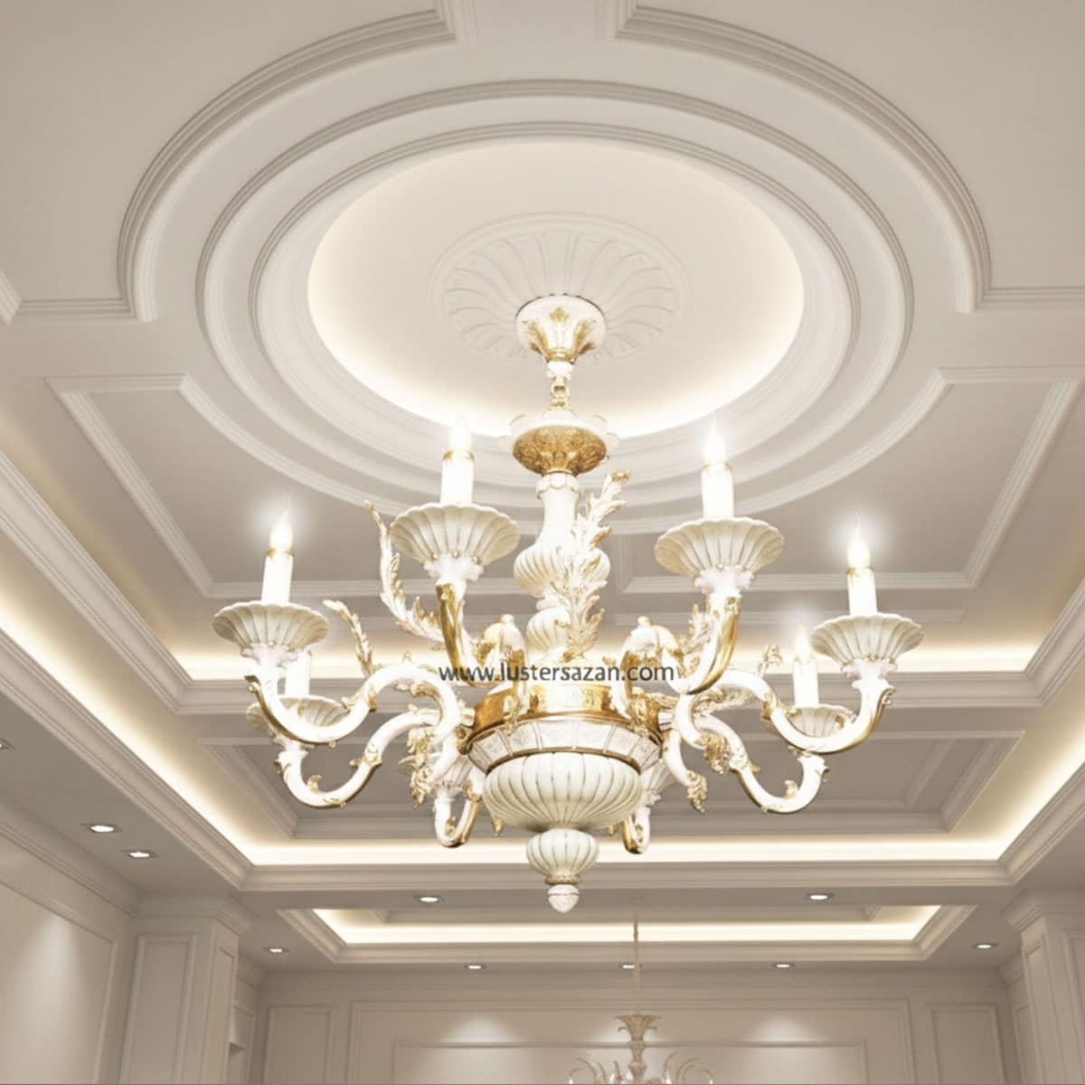 لوستر سرامیکی کلاسیک مدل L1143-8tk