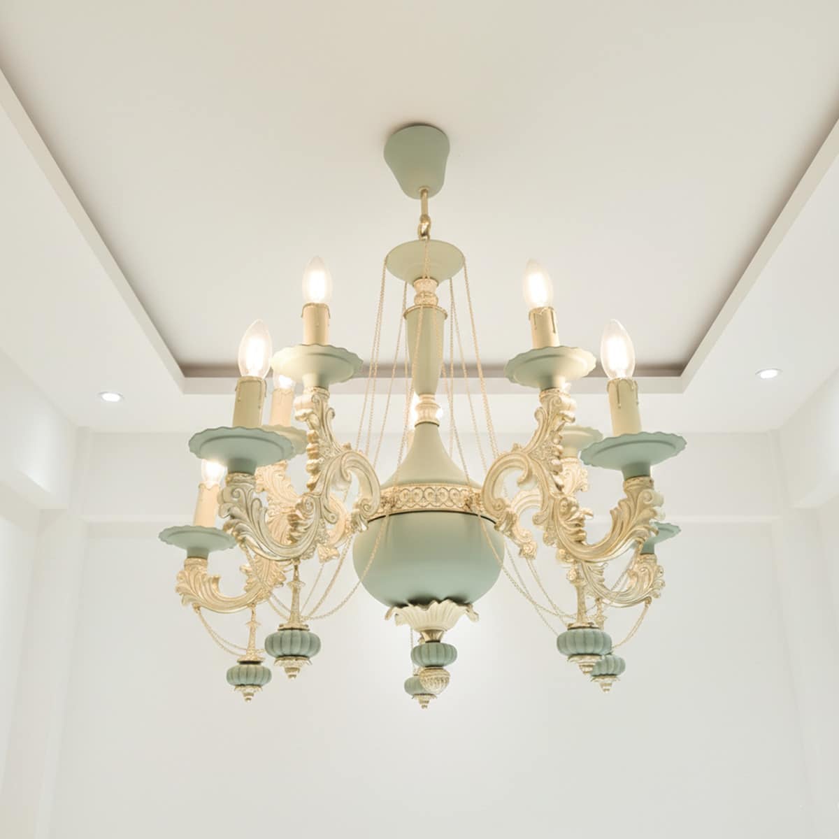 لوستر-نئوکلاسیک-کرم-طلا-فیروزه-ای-خاص-L1627-5