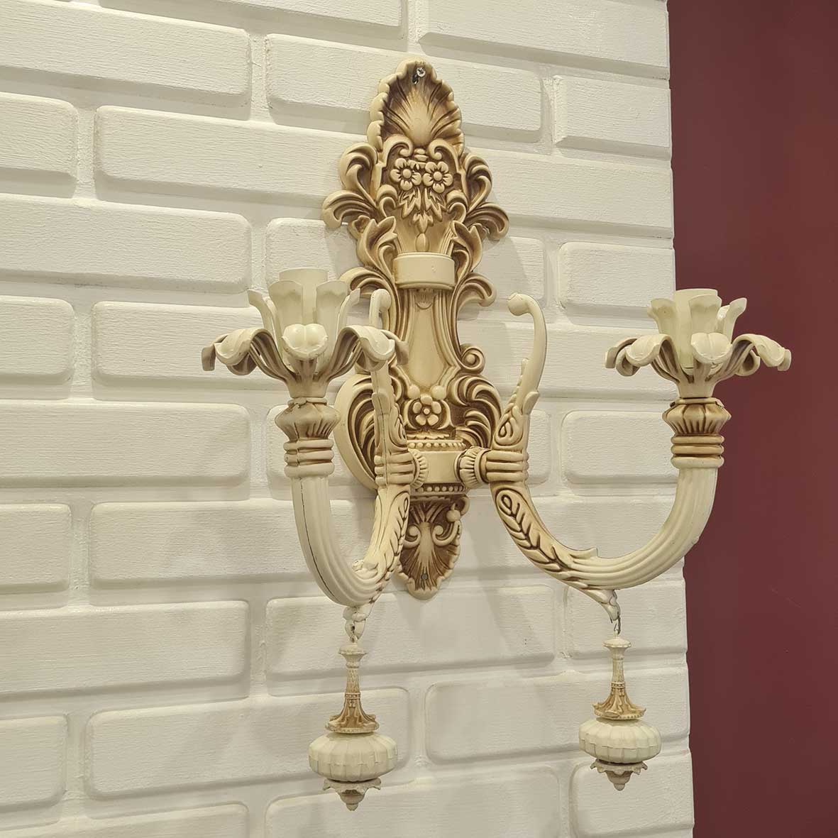 نمای طبیعی D1657-2-1-لوستر-دیواری-نئوکلاسیک-سفیدرومی